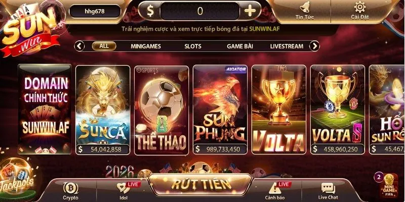 Kho game Sunwin quy tụ hàng trăm siêu phẩm đổi thưởng xanh chín