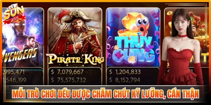 Mỗi trò chơi giải trí đều được chăm chút kỹ lưỡng, cẩn thận